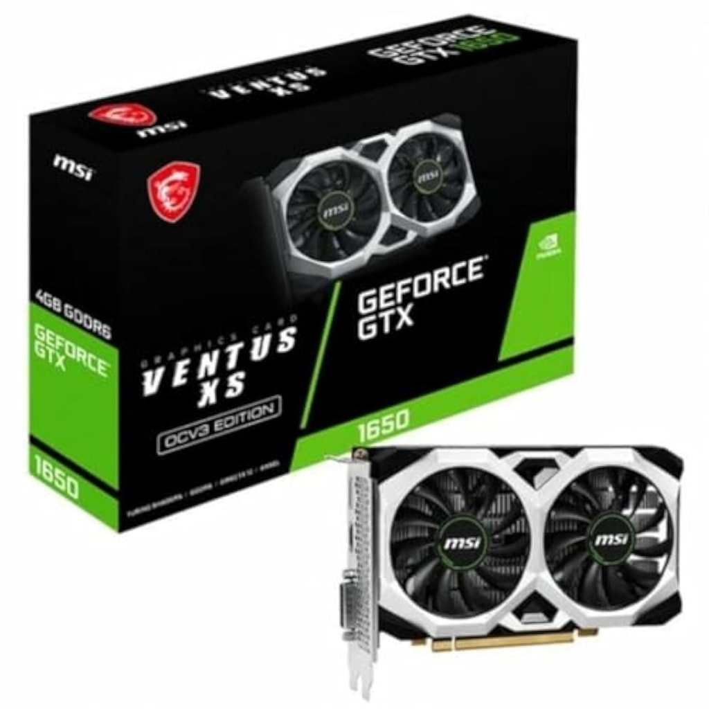 [GTX1650D6VENTUSXSOCV3] MSI Nvidia GeForce GTX 1650 D6 VENTUS XS OCV3 4GB GDDR6 128-BIT Graphics Card 