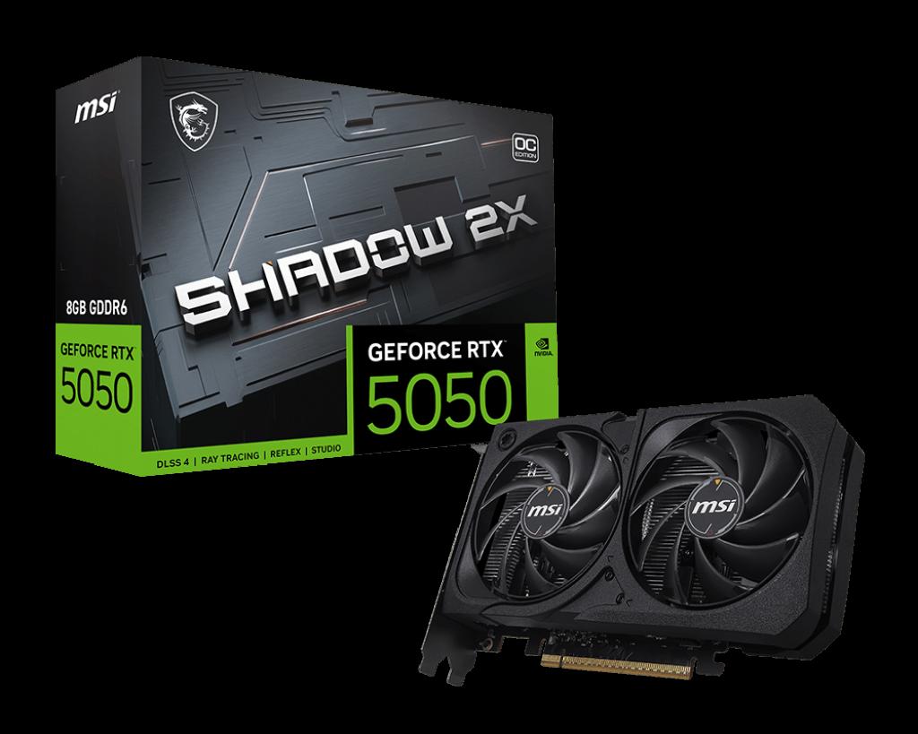 [RTX5050SHADOW2XOC8G] MSI Nvidia GeForce RTX 5050 Shadow 2X OC 8GB Graphics Card