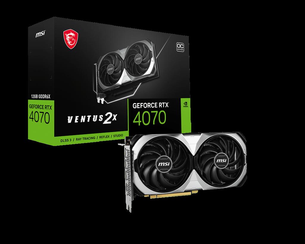[RTX4070SUP12GVENTUS2XOC] MSI Nvidia GeForce RTX 4070 Super Ventus 2x OC 12GB Graphics Card