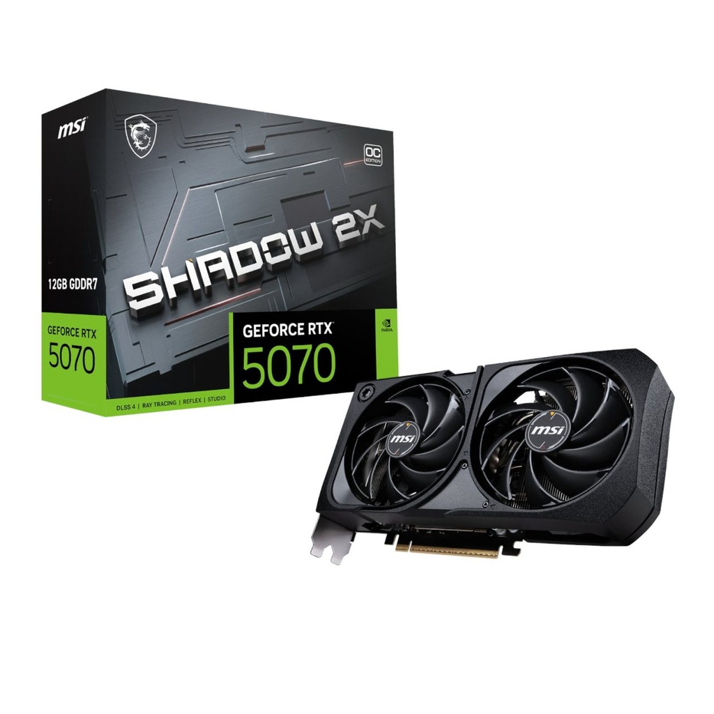 [RTX5070SHADOW2XOC12GB] MSI Nvidia GeForce RTX 5070 Shadown 2X OC 12GB GDDR7 Graphics Cards