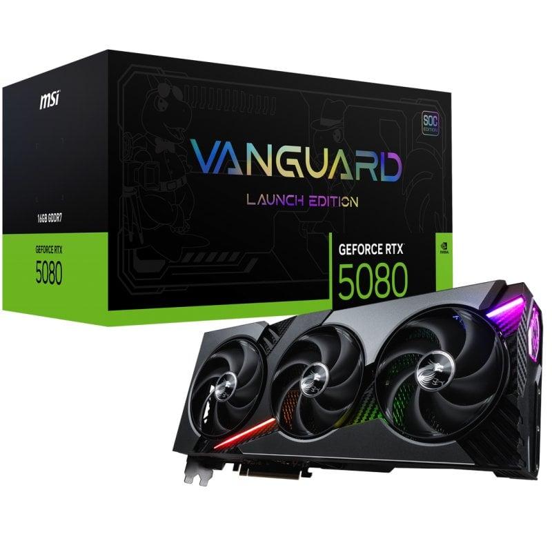 [RTX5080VANGUARDSOCLE16GB] MSI Nvidia GeForce RTX 5080 VANGUARD SOC Launch Edition 16GB GDDR7 Graphics Card 