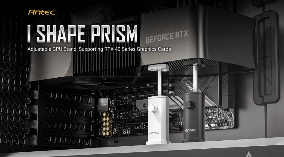 [AT-IGPUH-L100-PRSM-W] Antec I Shape Prism Metal Black Adjustable GPU Support Bracket White