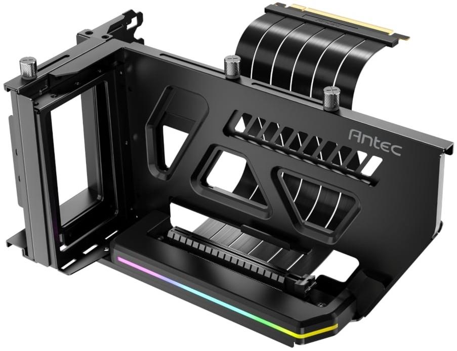 [SHIFT_BLK] Antec Vertical GPU Bracket with PCIE 4.0 Riser Cable ( Shift Black )