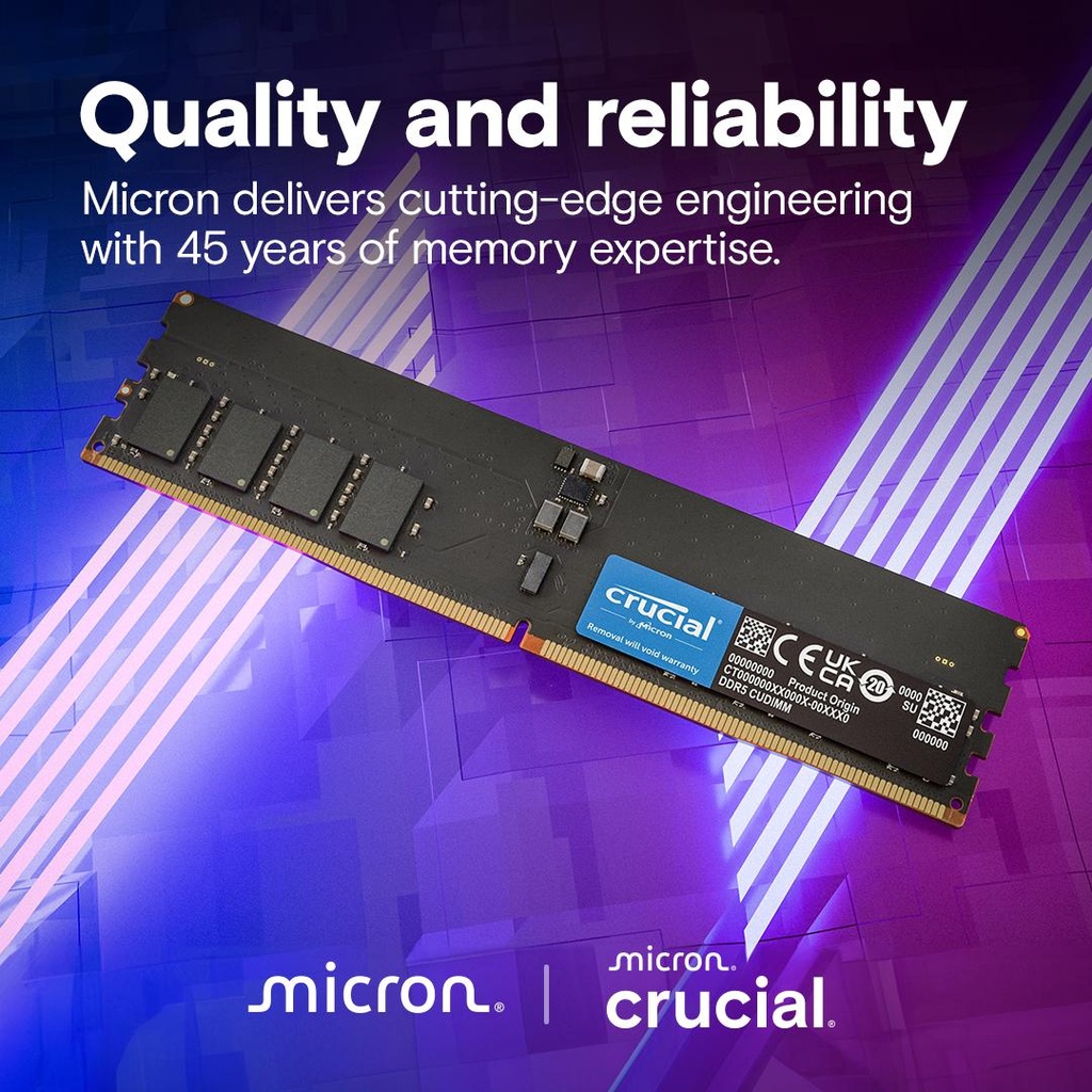 [CT32G64C52CU5] Crucial 32GB 6400MHz DDR5 CUDIMM Desktop Memory