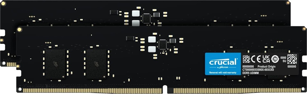 [CT2K8G48C40U5] Crucial 16GB Kit (2x8GB) 4800Mhz DDR5 Desktop Memory