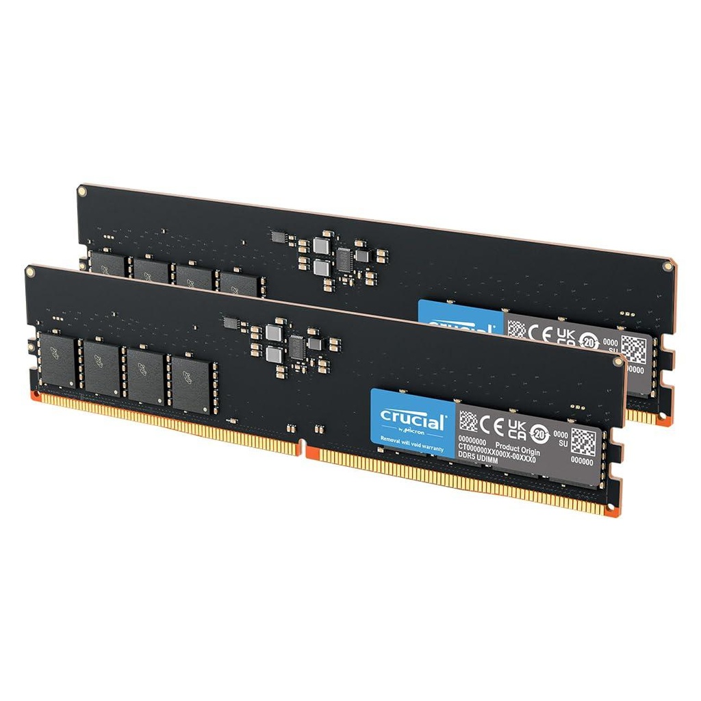 [CT2K32G48C40U5] Crucial 64GB Kit (2x32GB) 4800Mhz DDR5 Desktop Memory