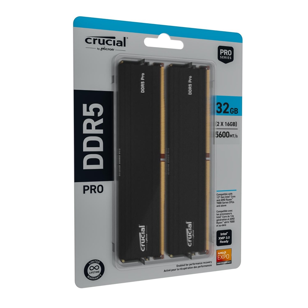 [CP32G56C46U5] Crucial Pro 32GB 5600Mhz DDR5 Desktop Memory