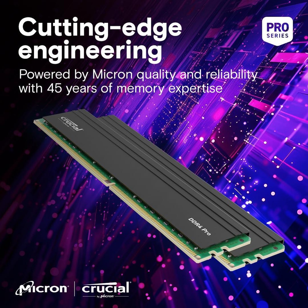 [CP2K16G4DFRA32A] Crucial Pro 32GB Kit 3200MHz DDR4 Desktop Memory