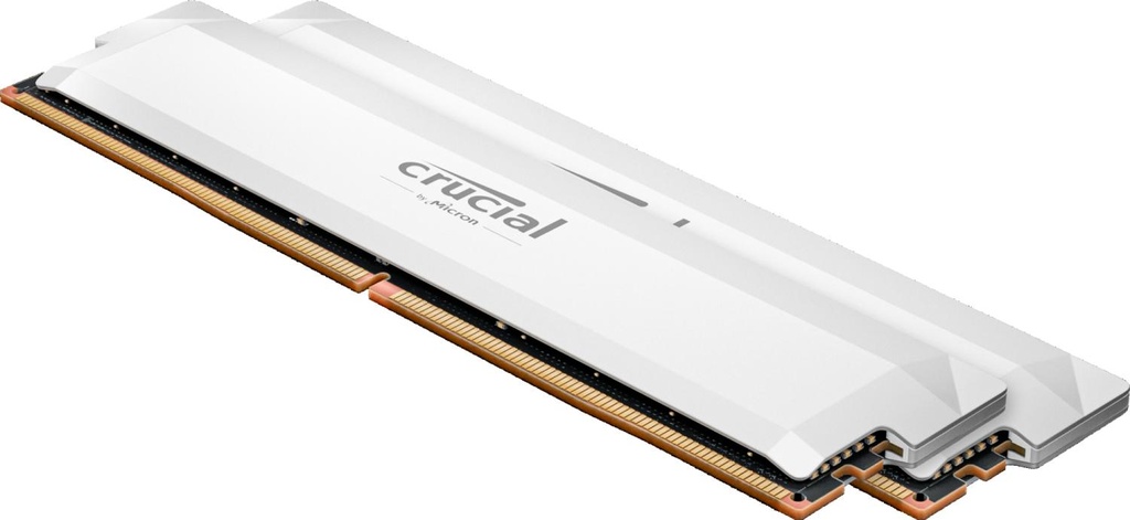 [CP2K16G64C38U5W] Crucial Pro Overclocking 32GB Kit (2x16GB) 6400Mhz DDR5 Desktop Memory White