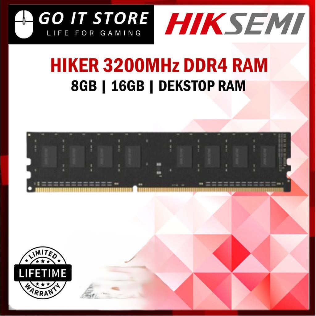 [HSC408U32Z1-8G] Hiksemi Hiker 8GB DDR4 3200MHz Desktop Memory