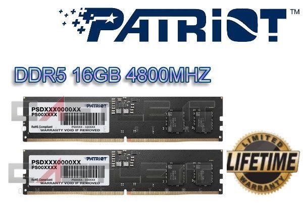 [PSD516G480081] Patriot Signature Line 16GB 4800MHz DDR5 UDIMM Desktop Memory 