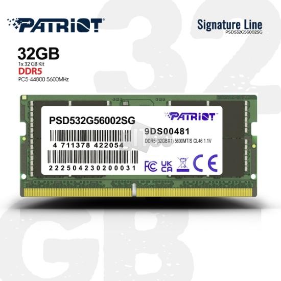 [PSD532G56002] Patriot Signature Line 32GB DDR5 5600MHz Desktop Memory