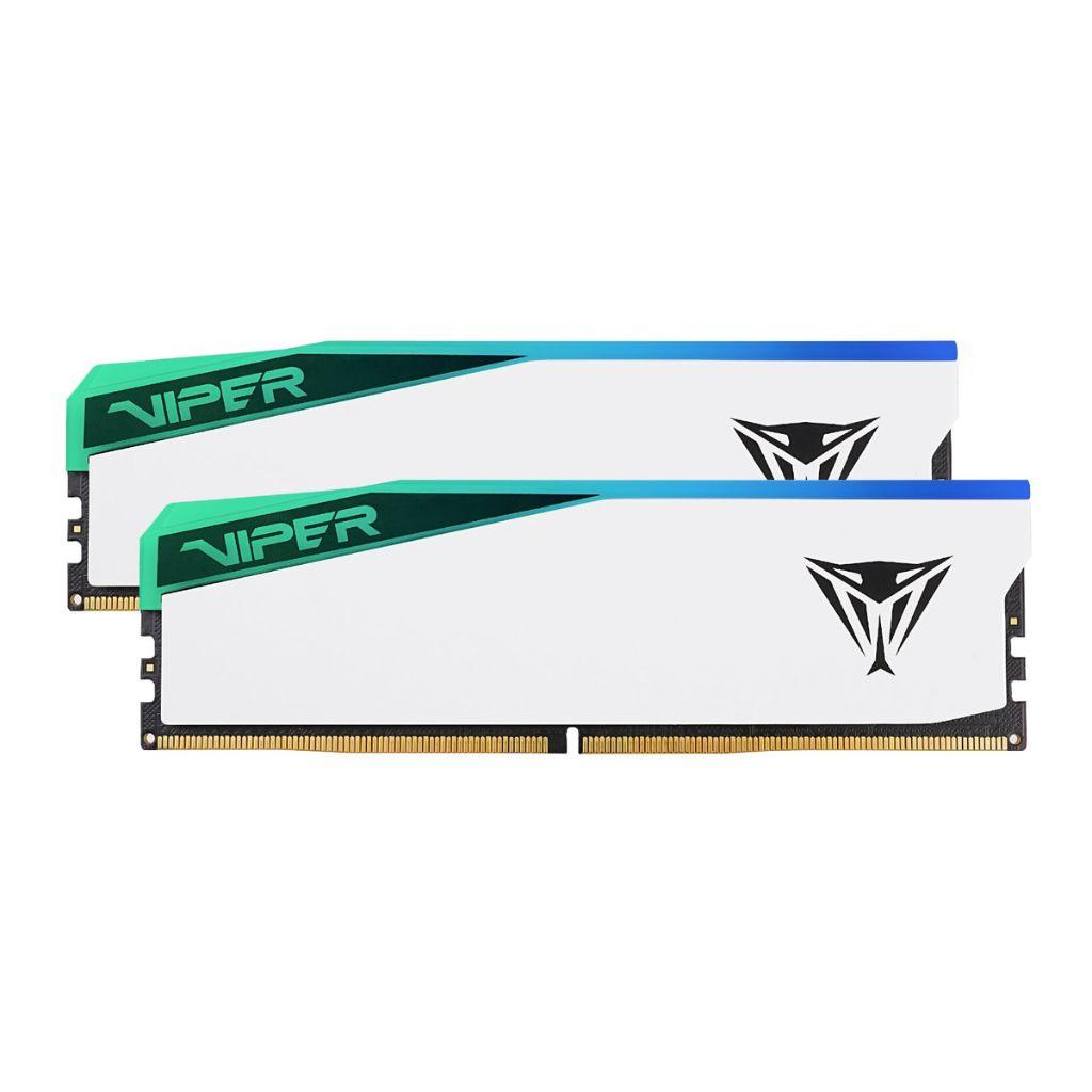 [PVER532G60C30KW] Patriot Viper Elite 5 32GB(2x16GB) 6000MHz DDR5 Desktop Gaming Memory White RGB