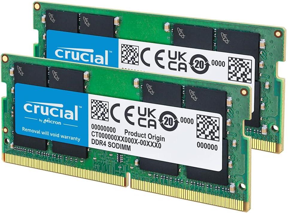[CT2K64G56C46S5] Crucial 128GB Kit (2x64GB) 5600MHz DDR5 SODIMM Notebook Memory