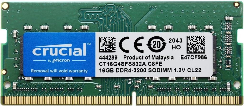 [CT16G4SFRA32A] Crucial 16GB 3200MHz DDR4 SODIMM Notebook Memory 