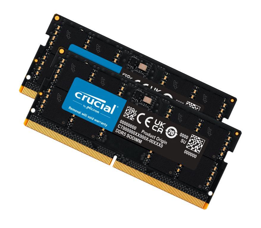 [CT64G56C46S5] Crucial 64GB 5600MHz DDR5 SODIMM Notebook Memory