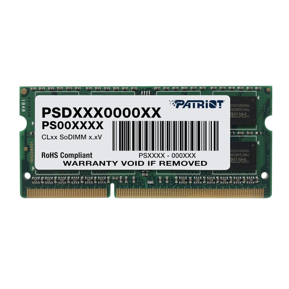 [PSD34G16002S] Patriot Signature Line 4GB 1600MHz DDR3 Dual Rank SODIMM Notebook Memory 