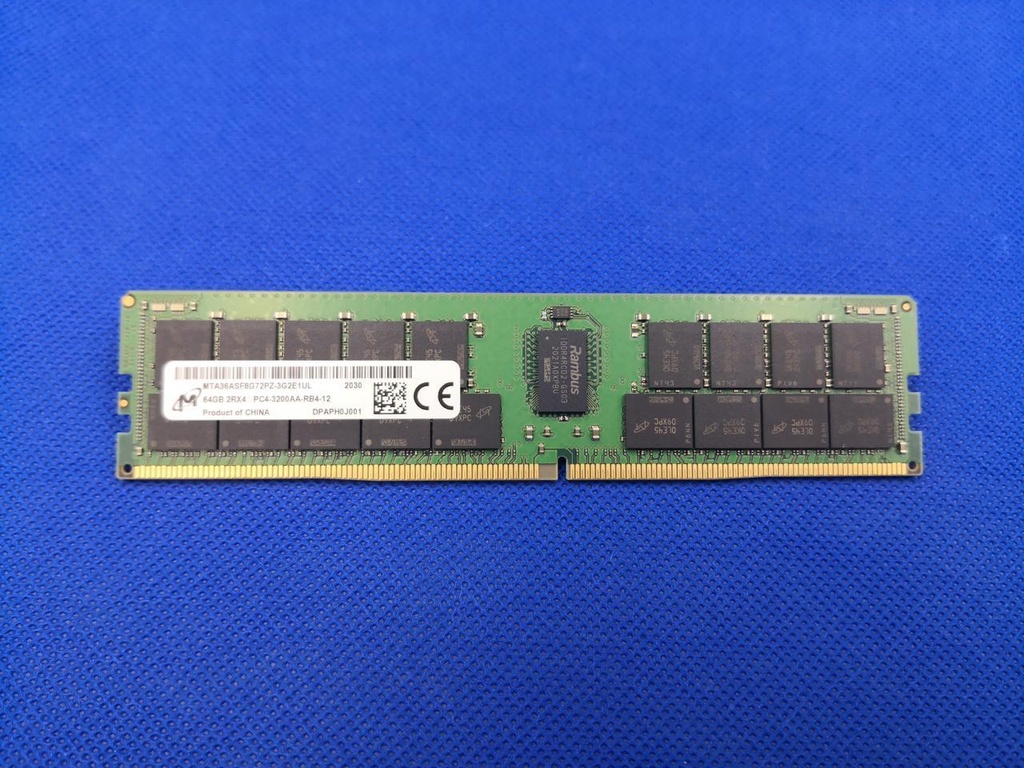Micron MTA36ASF8G72PZ-3G2F1R 64GB 3200MHz DDR4 ECC CL22 RDIMM Memory
