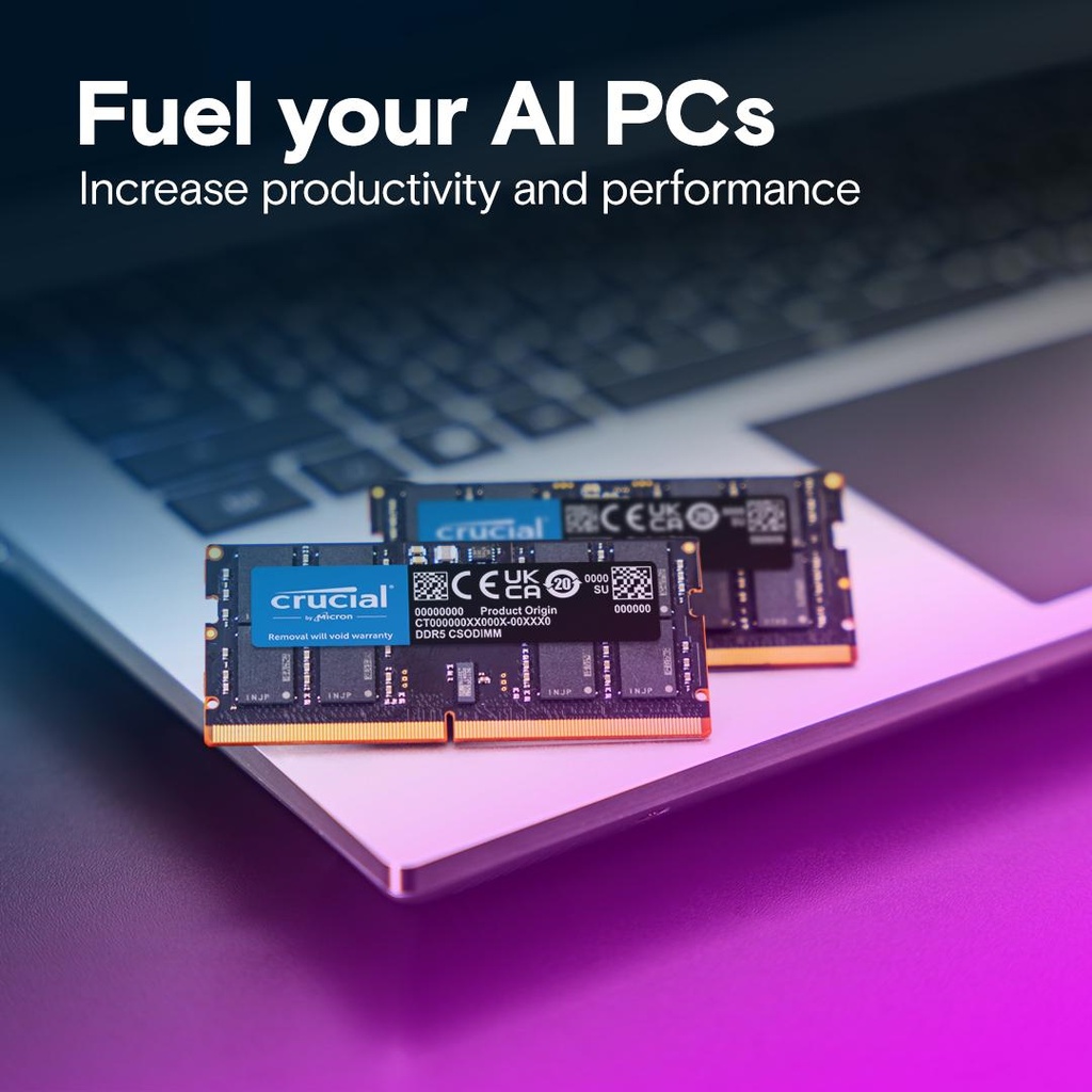 [MTC20C2085S1WC64BR] Micron MTC10C1084S1WC64BR 32GB 6400MHz DDR5 ECC CL52 CSODIMM Memory