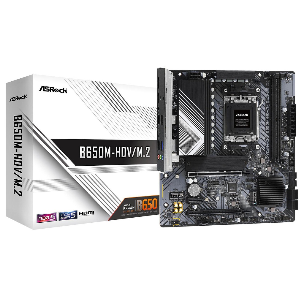 [B650M-HDV/M.2] ASRock B650M-HDV/M.2 AMD AM5 MATX Gaming Motherboard