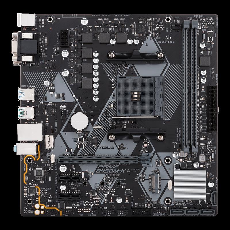 [PRIMEB450M-KII] ASUS PRIME B450M-K AM4 MATX Gaming Motherboard