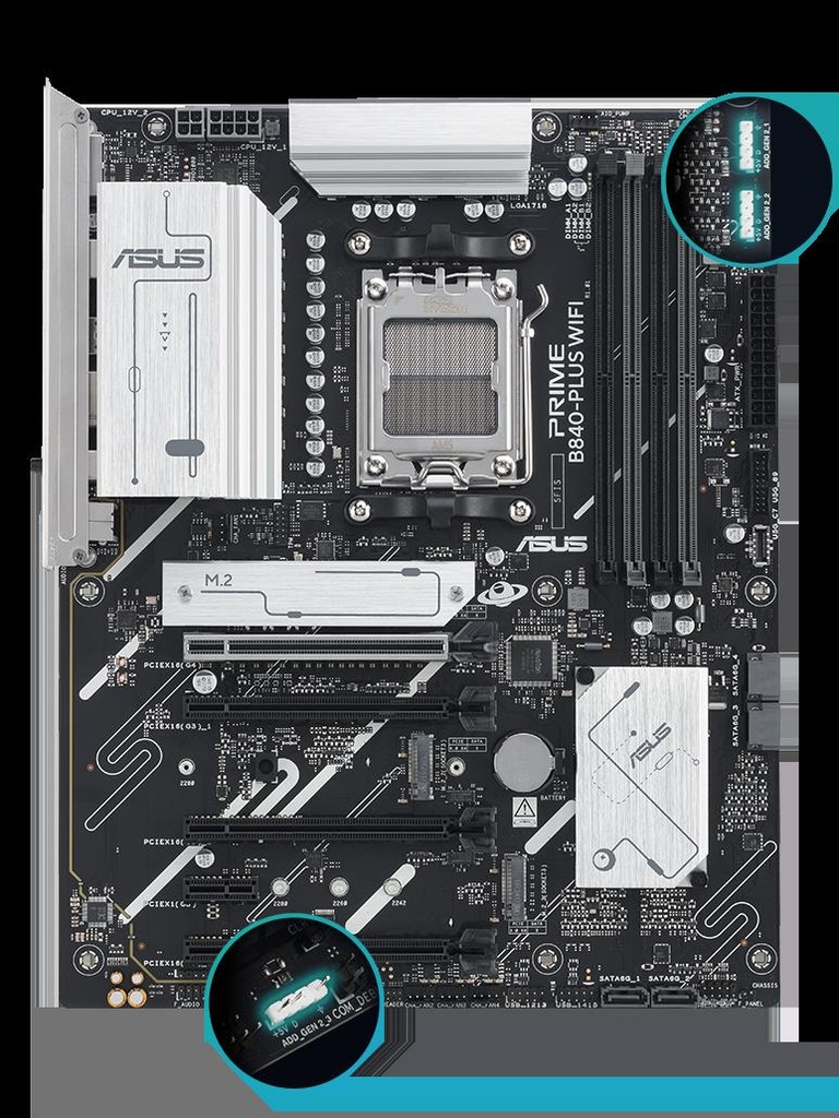 [PRIME-B840-PLUSWIFI] ASUS PRIME B840 Plus WIFI AM5 ATX Gaming Motherboard
