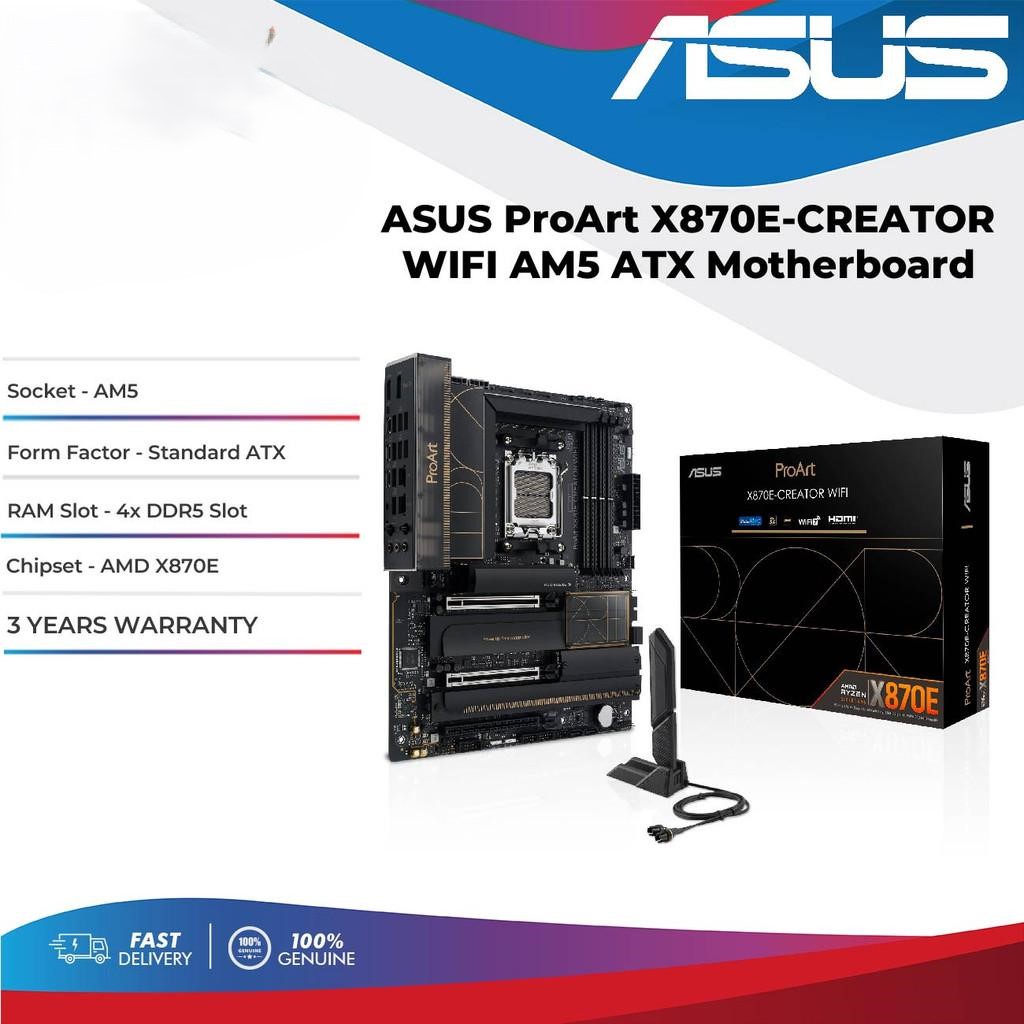 [PROARTX870E-CREATORWIFI] ASUS ProArt X870E CREATOR WIFI AM5 ATX Gaming Motherboard