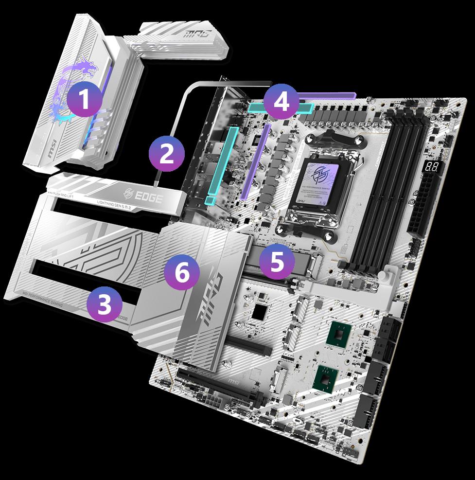 [MPGX870EEDGETIWIFI] MSI MPG X870E EDGE Ti WiFi AMD AM5 ATX Gaming Motherboard