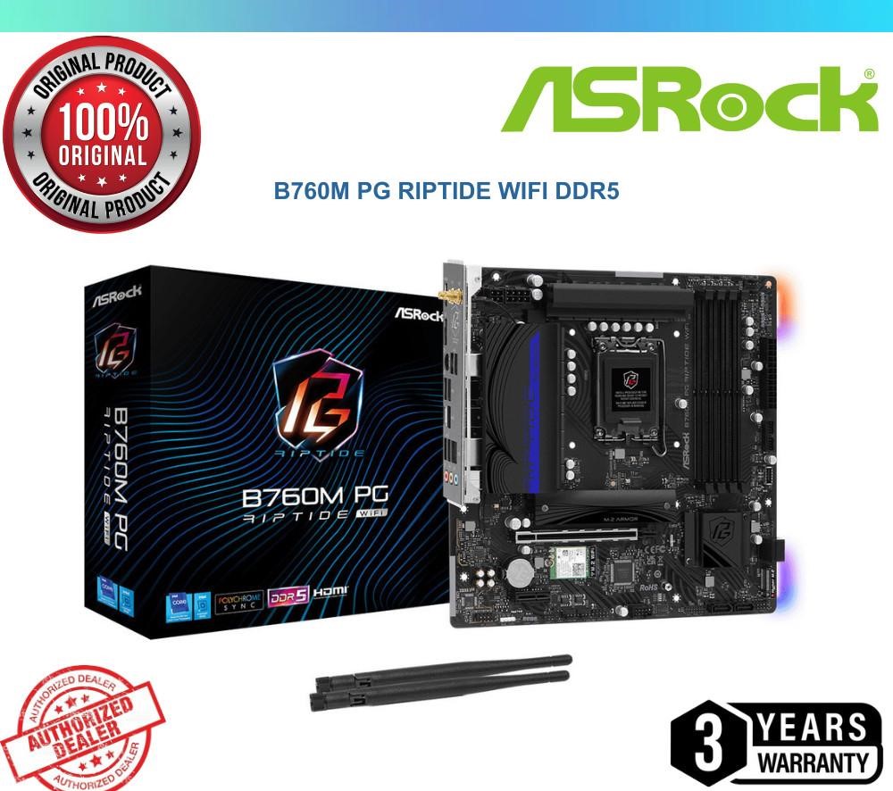[B760M-PGRiptideWiFi] ASRock B760M PG Riptide WiFi Intel LGA 1700 MATX Gaming Motherboard