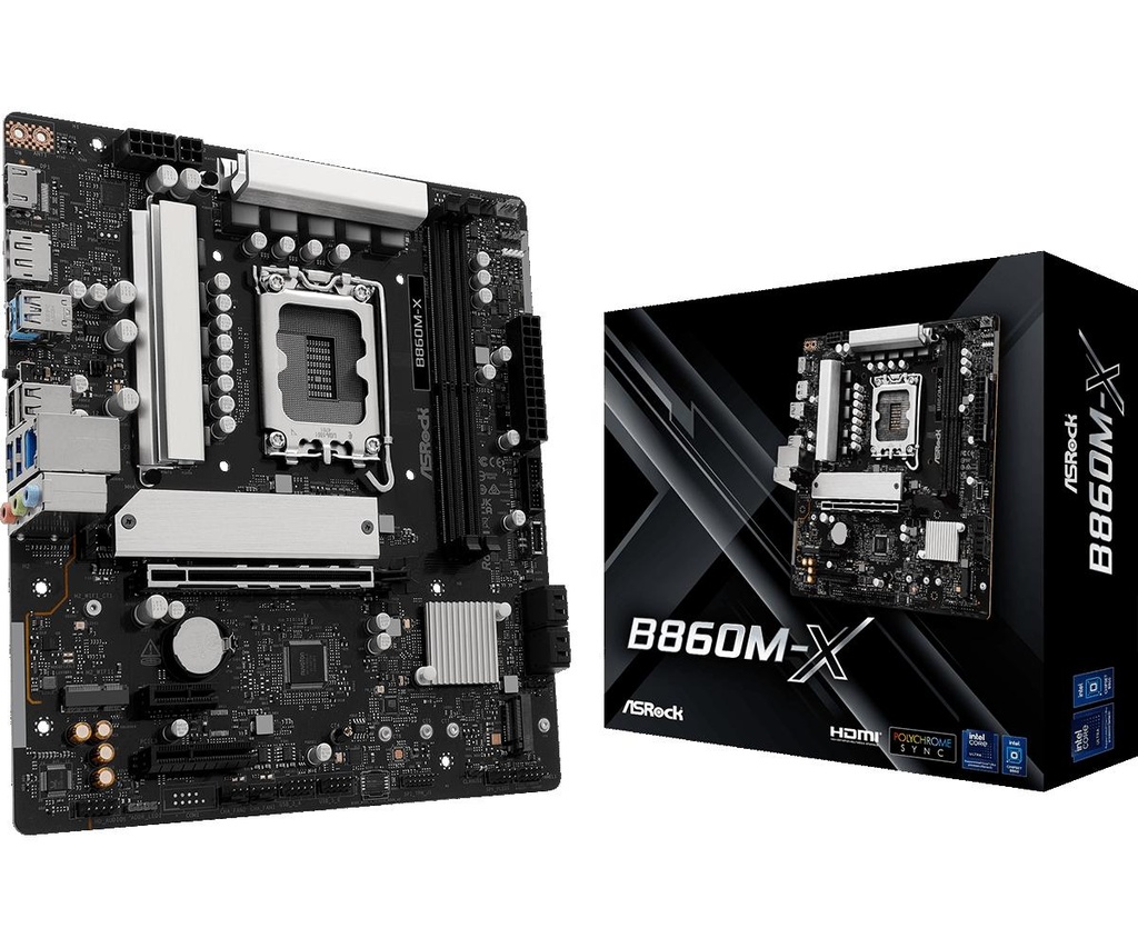 [B860M-XWiFi] ASRock B860M X WiFi Intel LGA1851 MATX Gaming Motherboard