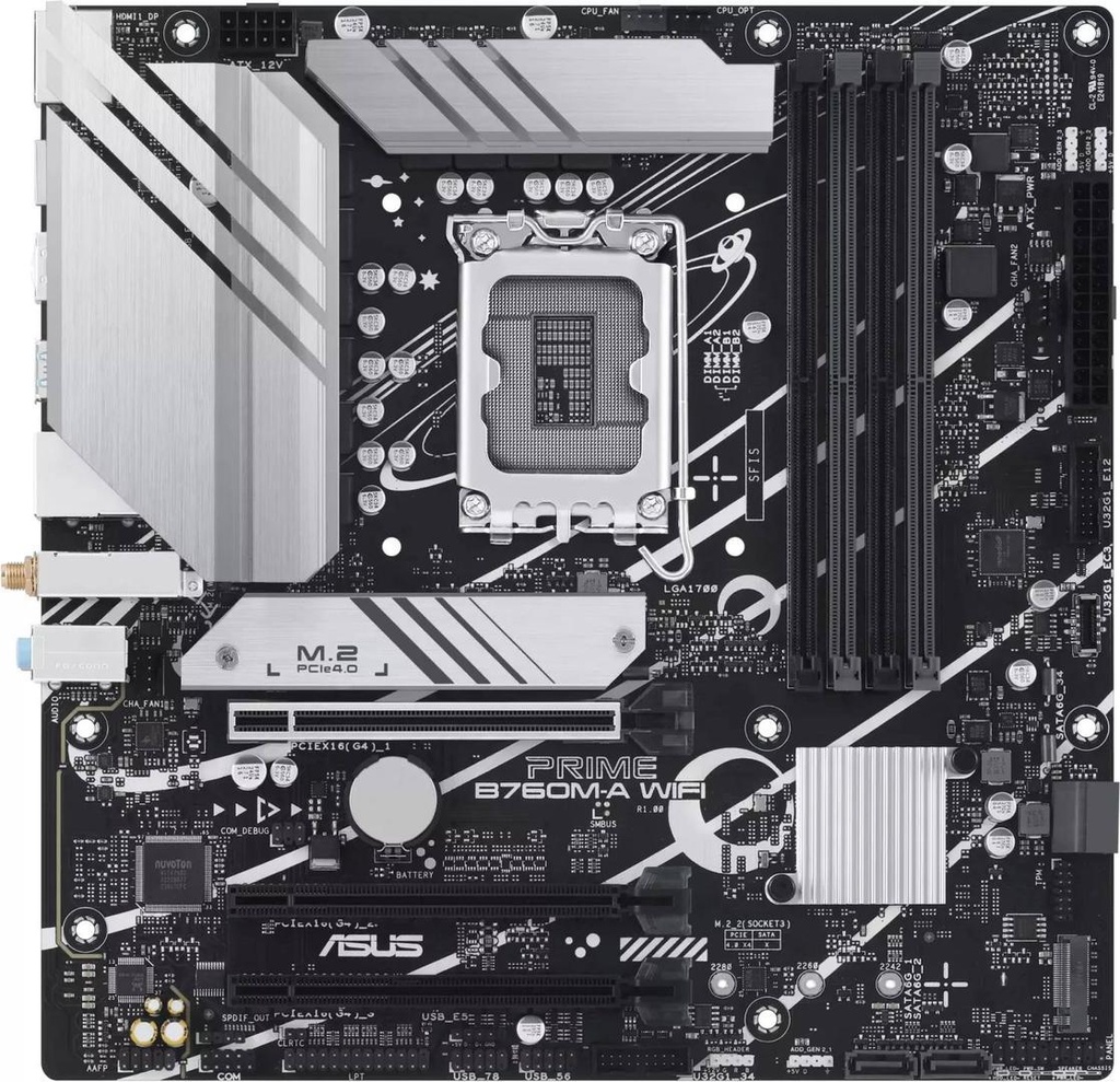 [PRIME-B760M-A-WIFI] ASUS PRIME B760M-A WIFI LGA 1700 M-ATX Gaming Motherboard