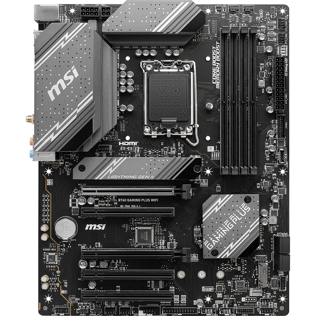 [B760GAMINGPLUSWIFI] MSI B760 GAMING PLUS WIFI DDR5 Intel LGA1700 ATX Gaming Motherboard