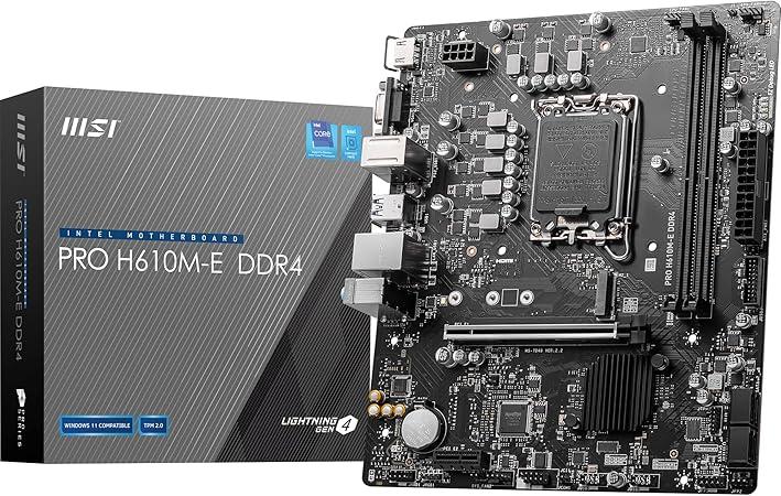 [PROH610M-EDDR4] MSI H610M-E DDR4 PRO Intel LGA1700 M-ATX Motherboard