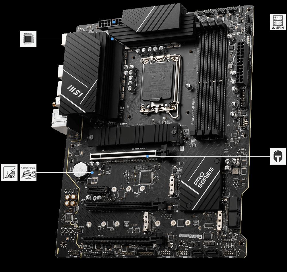 MSI PRO Z790-P WIFI DDR5 LGA1700 ATX Gaming Motherboard