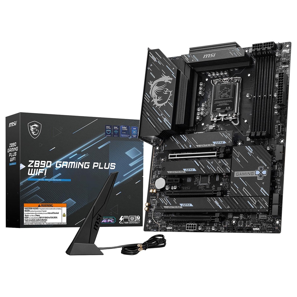 [Z890GAMINGPLUSWIFI] MSI Z890 GAMING PLUS WIFI DDR5 Intel LGA1851 Gaming Motherboard