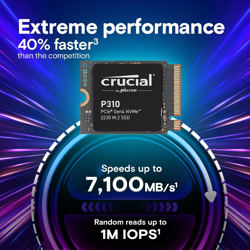 [CT2000P310SSD2] Crucial P310 2TB Gen4 M.2 2230 NVMe 3D NAND SSD