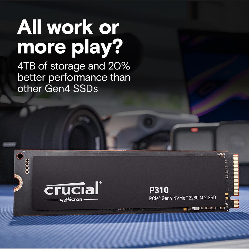 [CT4000P310SSD8] Crucial P310 4TB M.2 NVMe Gen4 3D NAND SSD