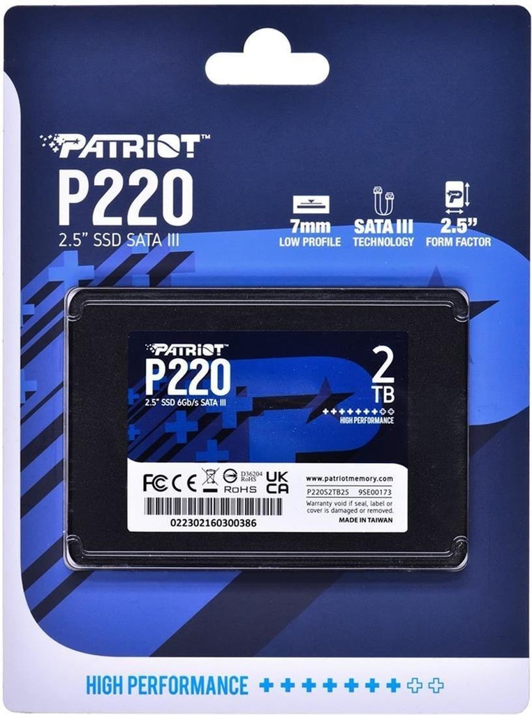 [P220S2TB25] Patriot P220 2TB 2.5" SSD 
