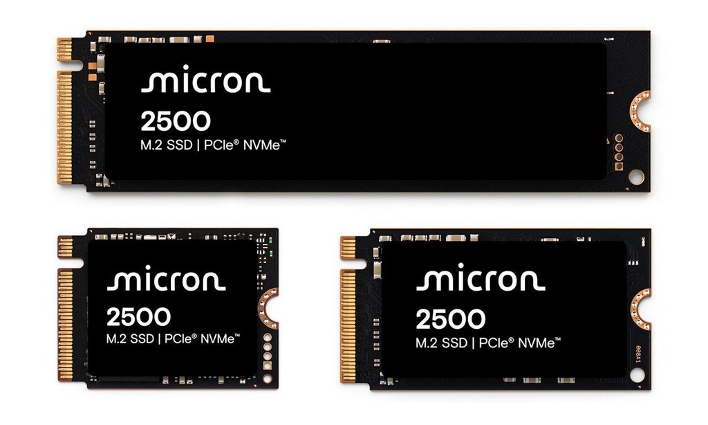 [MTFDKBA512QGN-1BN1AABYYR] Micron 2500 512GB NVMe M.2 (22x80mm) Non-SED