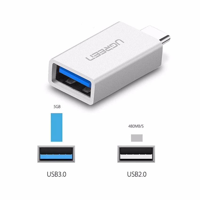 [US173-30155] UGREEN USB-C M to USB-A F Adapter 3.0 White