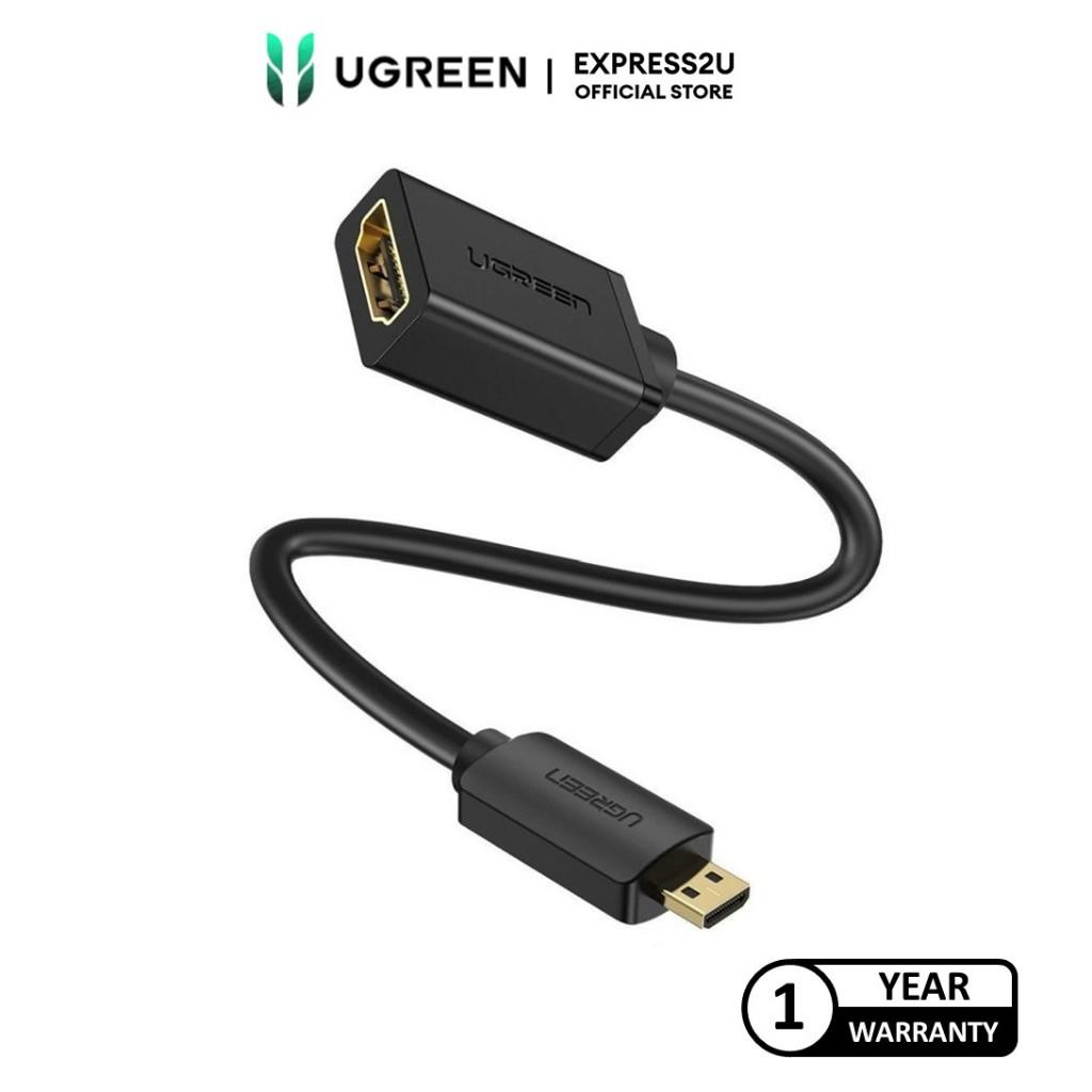 UGREEN Micro HDMI Male to HDMI Female Adapter Cable 22cm(Black)