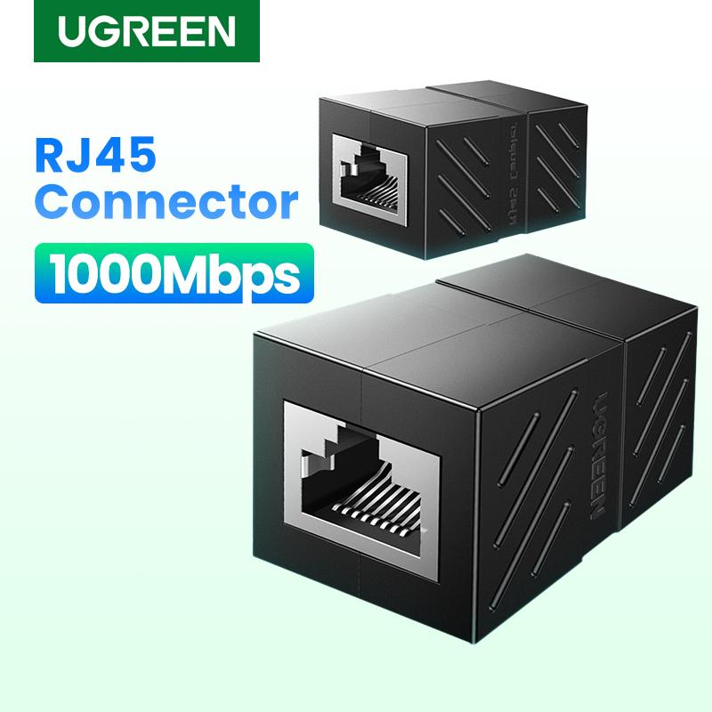 [NW114-20390] UGREEN RJ45 Network Keystone Jack Inline Coupler Female to Female 1pcs (Black)