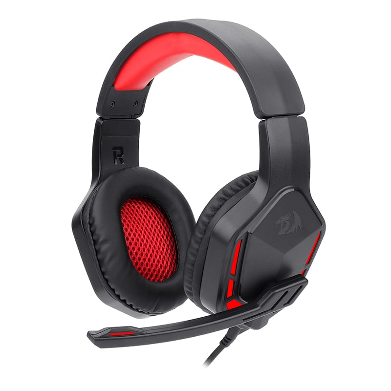REDRAGON Over-Ear LED THEMIS Aux Gaming Headset - Black