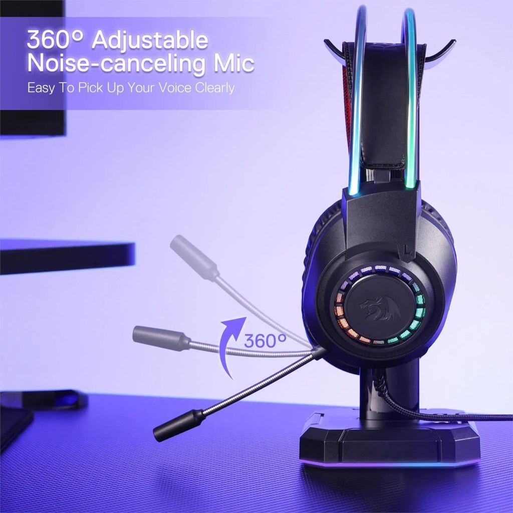 REDRAGON Over-Ear Scream Gaming Headset - Black