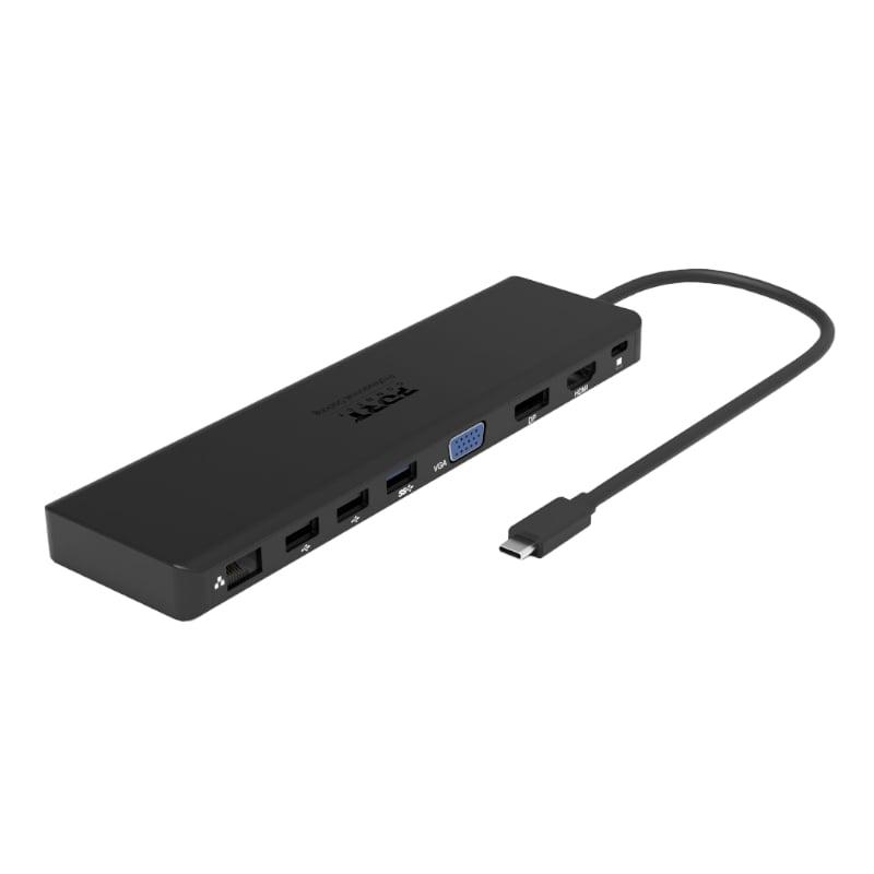 [901909] Port USB Type-C to 1 x RJ45|1 x USB3.0 SS|1 x Type-C 85W PD|1 x HDMI2.0|1 x VGA 30cm Cable Dock - Black