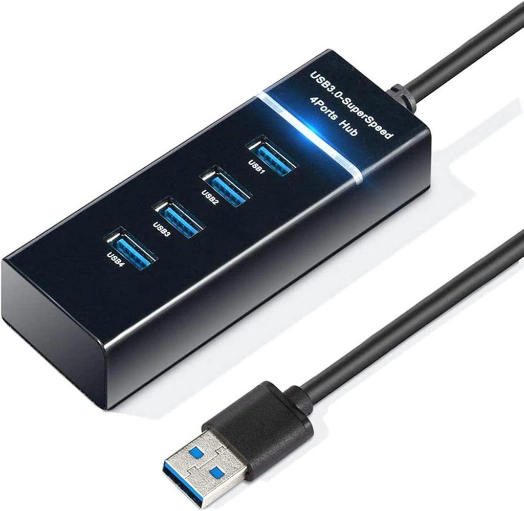 [900121] Port USB3.0 to 4 x USB3.0 5Gbps 4 Port Hub - Black