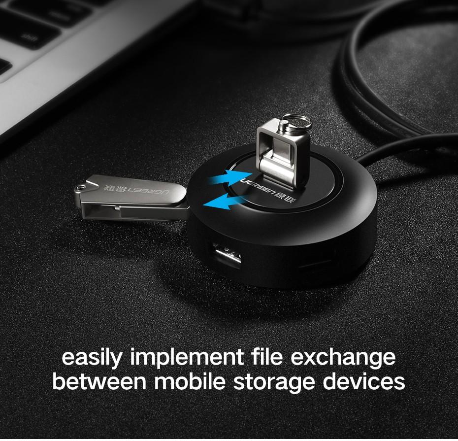 [CR106-20277] UGREEN USB 2.0 Hub 4 Ports 1m (Black)