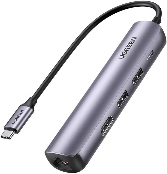 [CM615-90912] UGREEN USB-C to 2*USB 3.2+1*USB-C3.2 + 2*HDMI +2*DP + RJ45 Gigabit + PD Port Dock