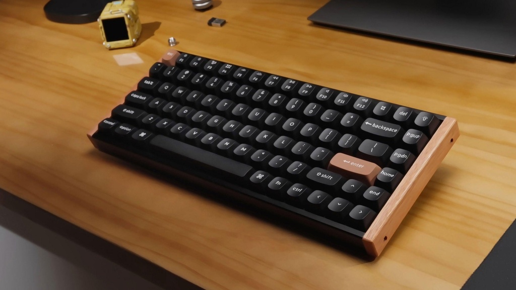 [K2H-F1] Keychron K2 HE 75% Magnetic Switch Hot-Swap Gateron Dbl-Rail Nebula Switch RGB Wireless Keyboard - Black (Wood + Al)