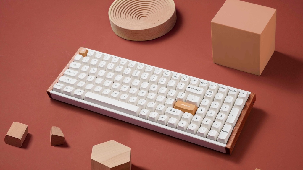 [K4H-Q1] Keychron K4 HE 96% Magnetic Switch Hot-Swap Gateron Dbl-Rail Nebula Switch RGB Wireless Keyboard - White (Wood + Al)